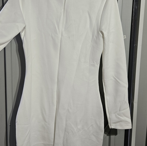NWT Off-White Long Sleeve Bodycon Boat Neck Dress New for 2025 - Picture 8 of 8